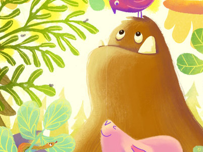 Bigfoot bigfoot digital forest illustration painting sasquatch