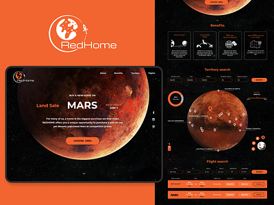 Mars Land Sale Concept concept design icon illustraion landing page logo mars uidesign uxdesign webdesign