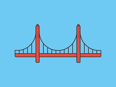San Francisco Bridge | Golden Gate Bridge | Fuller House bridge clean flat full house fuller house golden gate bridge illustration infographic infographic design infographic elements minimal san fran san francisco