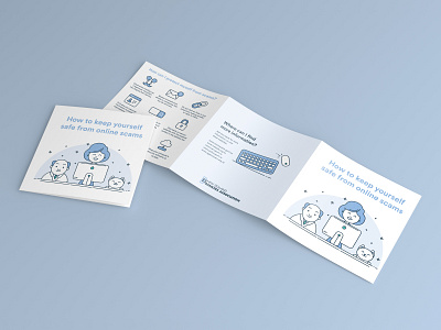 Square Trifold Brochure Illustrated