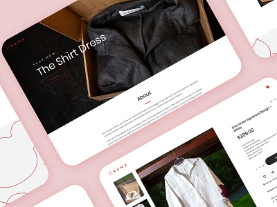 Clean, Minimal UI Web Design For E-commerce Site