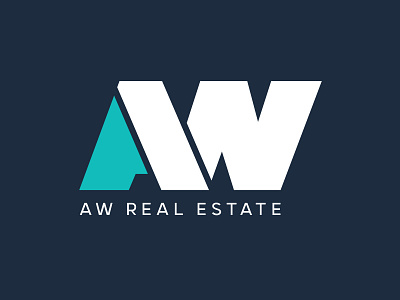 AW letters logo design for real estate company