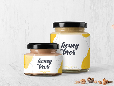 Honey Logo and Packaging Design food design honey logo honey packaging jar design label design logo design packaging script logo