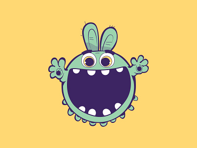 Cute Monster Illustrations for a Cookie and Candy Company branding