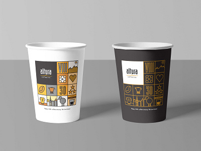 Black And Gold Cup Design For A Coffee Company cup packaging