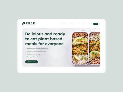 Website Design For A Vegan Meal Delivery Company green website