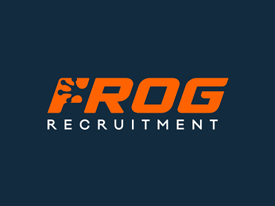 Wordmark Logo Design For A Recruitment Agency orange logo