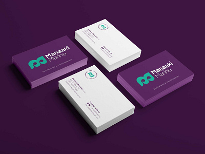 Modern Purple & Green Business Card Design