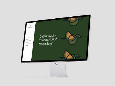 One Page Website Design For A Transcription Audio Company