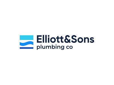 Blue Plumbing "E" Logo Design