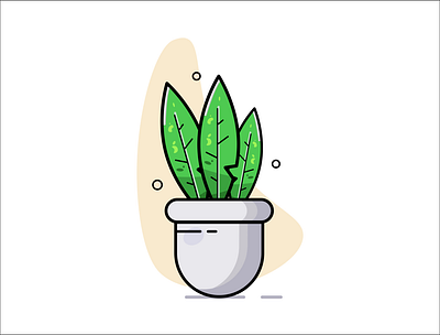 Potted Plant adobe adobe illustrator calm graphic design green illustration love for graphic peace plant pot style