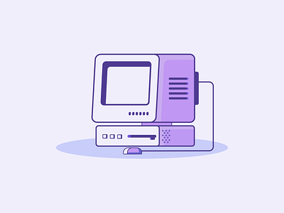 Retro Desktop adobe adobe illustrator art design graphic design illustration purple retro