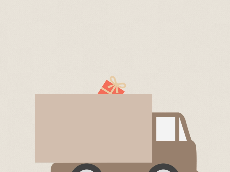 Gift delivery animation delivery gif gift motion travel truck