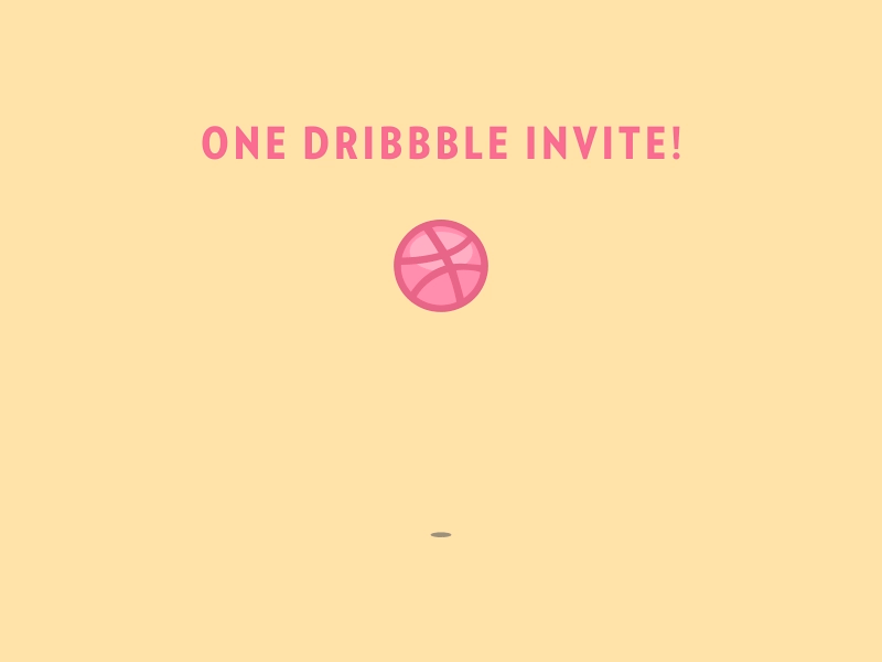 Dribbble Invite! dribbble invite invitation draft prospect contest giveaway animation gif ball jump competition