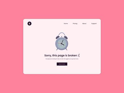 Daily UI #8 - 404 page