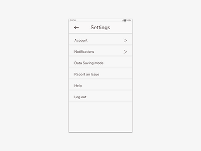 DailyUI #007 app dailyui settings ui ux