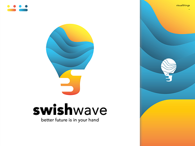 Swishwave Logo adobe illustrator branding design fresh colors gradient logo