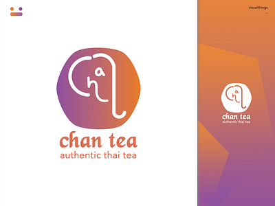 Chantea Logo adobe illustrator branding design fresh colors gradient illustration indonesian designer logo thaitea