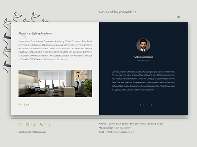 Iran Styling Academy Website UI/UX Design II