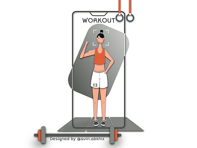 "Digital Gym" by Avin.Abkhiz digital illustrationuidesign