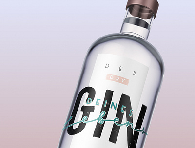 G I N _ L A B E L branding design label design packaging procreateapp typography