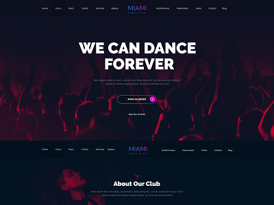 Miami | Disco Night Club Theme club dance disco events seo webdevelopment wordpress wordpress development