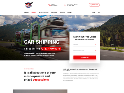 AmeriFreight autotransport company bussines car delivery seo webdevelopment wordpress wordpress development