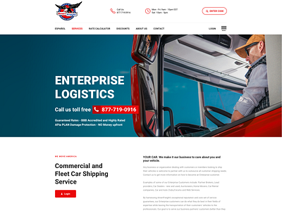 AmeriFreight - Enterprise Logistic agency autotransport company bussines logistic seo webdevelopment wordpress wordpress development