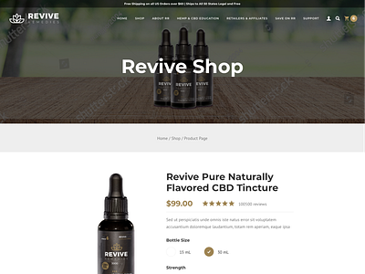 Revive - Product Page agency business cosmetics shop design product page seo webdevelopment wordpress wordpress development