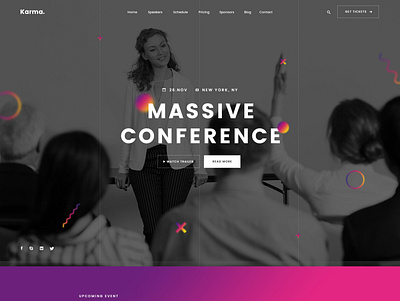 KARMA - Home Event agency conference events speakers webdevelopment wordpress wordpress development wordpress theme