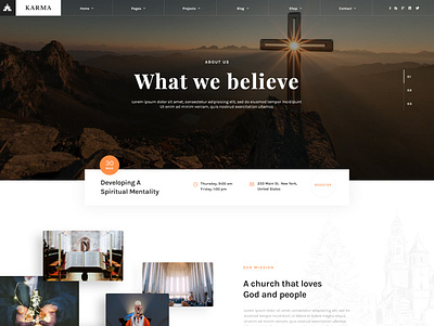 KARMA Church - About us Page about us page church events multipurpose theme webdevelopment wordpress wordpress development wordpress theme