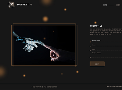 MOFFETT AI - Contact Us Page ai business contact page creative services webdesign webdevelopment wordpress wordpress design wordpress development