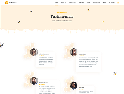 BeeLicius creative design honey bee services testimonials webdevelopment wordpress wordpress design wordpress development wordpress theme