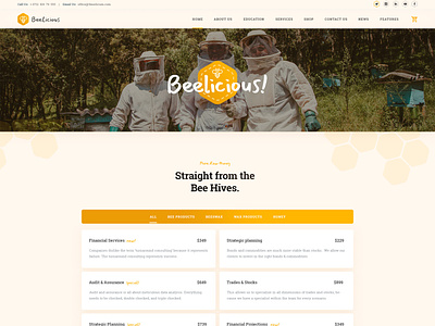 Beelicious WP Theme - Home Page 3