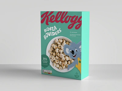 Bonza Boulders branding cereal design fake illustration kelloggs misinformation scam typography