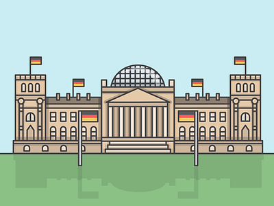 Reichstag, Berlin - City Illustration berlin city city design design graphic graphic art graphic design icon illustration logo vector website