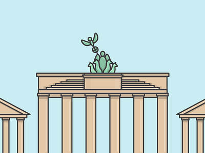 Brandenburg Gate, Berlin - Illustration