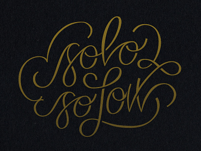 Solo / So Low design gold hunx lettering script