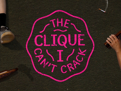 The Clique design illustration lettering photo illustration photography type typography
