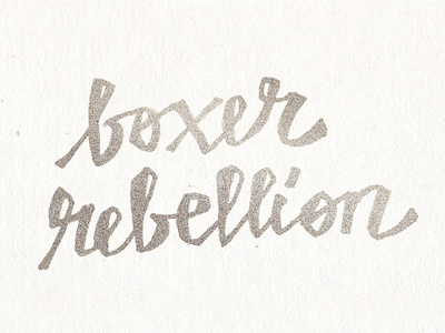 Boxer Rebellion basquiat hunx lettering metallic paper script silver