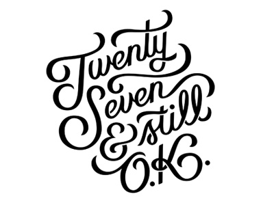 Twenty-Seven ampersand lettering numbers script type typography