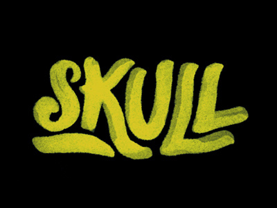 Skull design lettering pen texture type typography