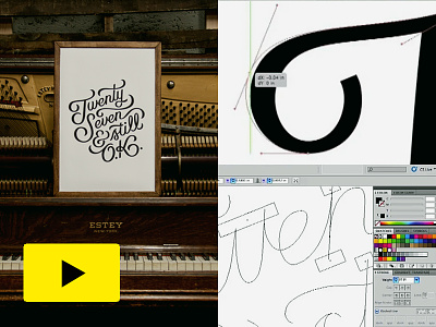 Time-lapse: Twenty-Seven design film howto illustrator lettering process time lapse timelapse type typography video wip