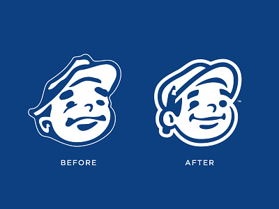 Before/After Dunn Lumber Mascot 2 character hat logo man mascot pencil rebrand rebranding smile