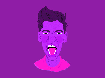 Screamer character face illustration portrait scream