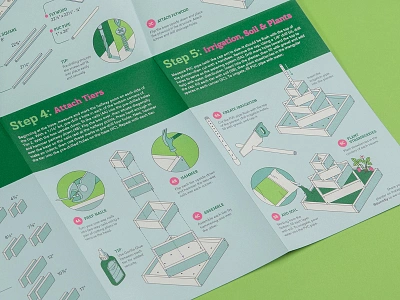 Assembly Guide Detail build garden gardening glue hammer illustration infographic infographics instructions planter plants print design saw screw screwdriver step by step strawberries strawberry tools wood