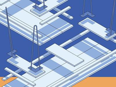 Exploded Diagram 3d build diagram diy exploded diagram hairpin hairpin legs illustration infographic instruction manual isometric isometric illustration table wood