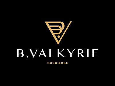 B. Valkyrie Logo art deco brand identity branding classy gold graphic identity graphicdesign identity lockup logo logo design logo designer logo mark logos monogram