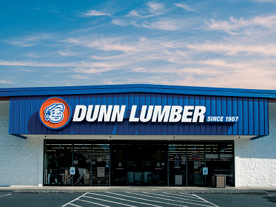 Dunn Lumber Bellevue Storefront building design exterior design logo logodesign mascot mascot design retail sign signage store store design storefront