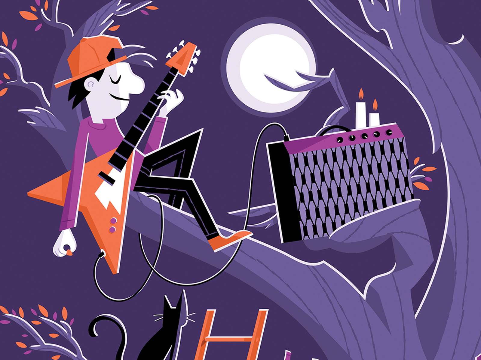 Band Practice Print (Detail 2) by Matt Naylor on Dribbble